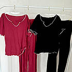 Жіночі піжами №1913 Бордо, фото 9