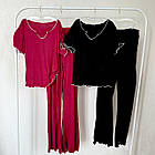 Жіночі піжами №1913 Бордо, фото 8