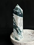 Моховий агат. Обеліск з натурального агату. Камінь моховий агат., фото 2