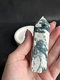 Моховий агат. Обеліск з натурального агату. Камінь моховий агат., фото 3