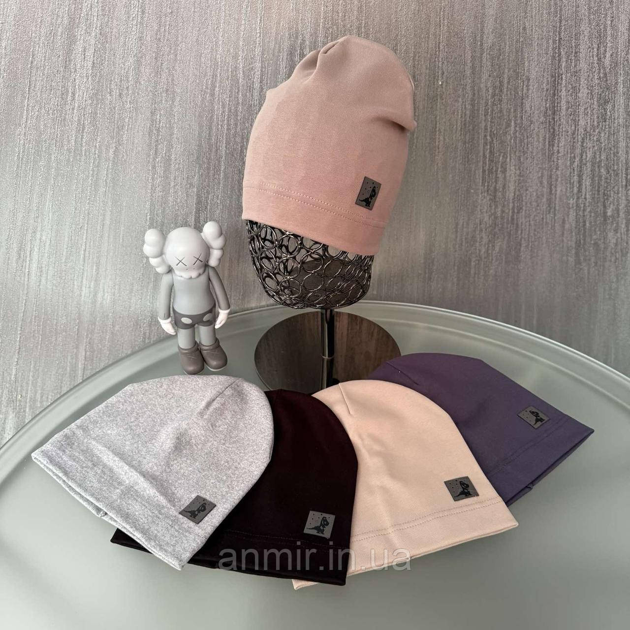 Зимова шапка підліткова ДИНОЗАВР розмір 50-54, кольору міксом