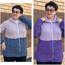 Жіноча кофта тепла з капюшоном (з 50 по 60 розмір)