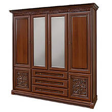 Шафа 4-х дверна розпашна в спальню з ДСП/МДФ Тоскана Скай