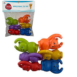 638-53 Іграшки для купання, гумові 6 шт., у пакеті