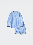 Жіноча піжама Uniqlo комплект сорочка та шорти 1159842994 (Блакитний XL), фото 3