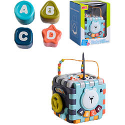 6636 Розвивальний куб, на батарейках, підсвітка, мелодії, англійська озвучість, сортер, тріскачка, пальч