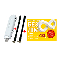 Мобільний 4G модем USB WI-FI 3G/4G LTE ZTE MF79U + Подарунок - Безлімітний пакет Lifecell інтернет