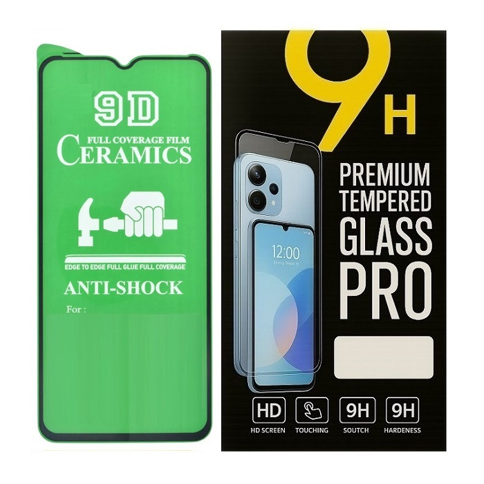 Захисна плівка Ceramics 9D для Samsung Galaxy A04s / SM-A047, протиударна, з чорною рамкою, глянцева, фото 1