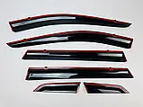 Вітровики з хромом молдингом (неіржавка сталь), дефлектори вікон Nissan X-Trail (T-32)/Nissan Rogue 2014-2020, фото 9