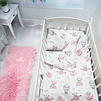 Комплект змінної постільної білизни в ліжечко дитячий Bimbo "Ведмежатко" 90 х 110 см Ранфорс (52099