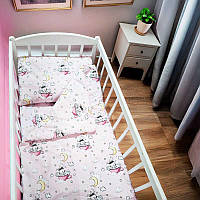 Комплект змінної постільної білизни в ліжечко дитячий Bimbo "Зайчик" 90 х 110 см Ранфорс (40600)