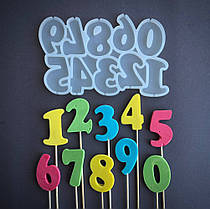 Силіконовий молд для ліденців "Набір цифр 2 "