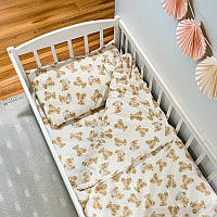 Комплект постільної білизни в ліжечко дитячий Bimbo "Ведмедик" 90 х 110 см Ранфорс (91374)
