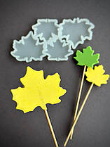 Силіконовий молд для льодяників "Кленове листя"