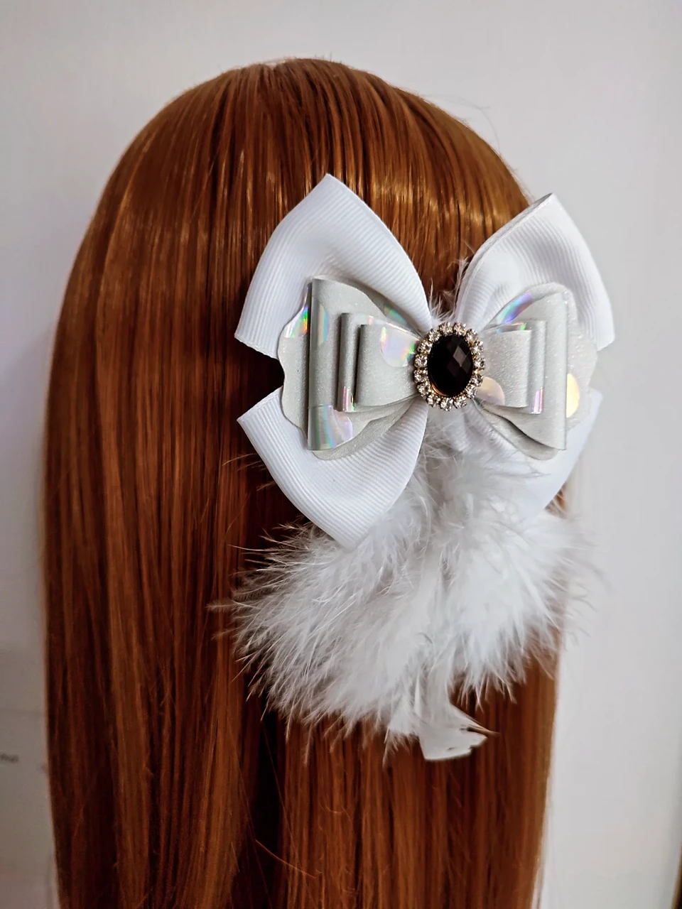 Бант шкільний Бантик в школу Бантики для школи Білий бант заколка Білі банти резинки Нарядний бант школьный, фото 1