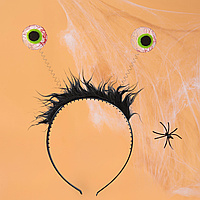 Обруч Очі на Хелловін 12 на 22 см чорний