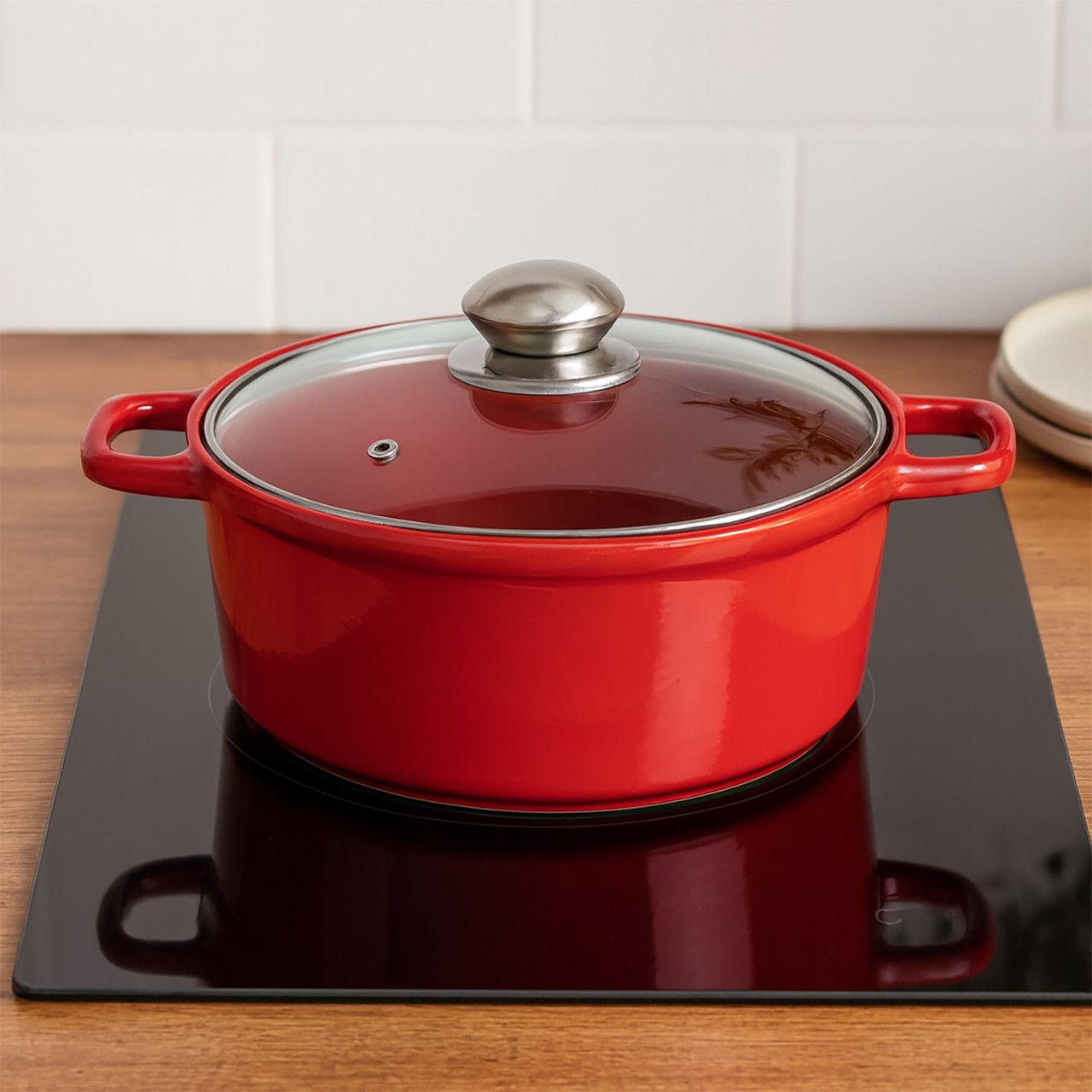 Керамічна каструля круглої форми з кришкою, 1.88 л S&T