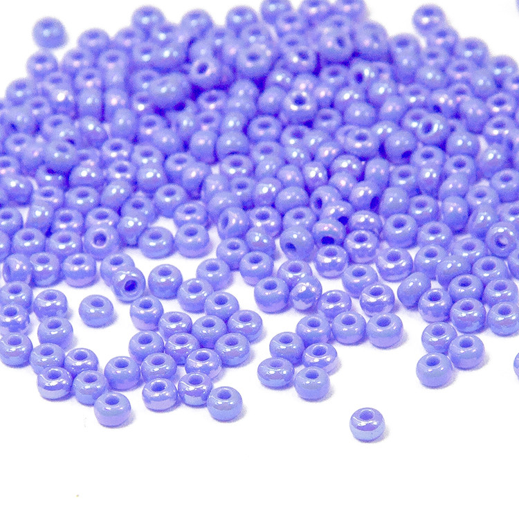 Бісер 34020 Чеський Preciosa 10/0, Непрозорий Райдужний OL, Бузковий, Круглий, 50 г, фото 1