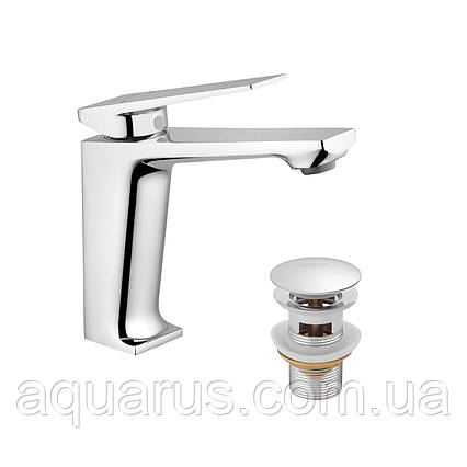 Змішувач для раковини Kroner KRP Ersel - C0111BV з донним клапаном, фото 1