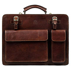 Шкіряний портфель — The Prophet — коричневий Time Resistance 5203601