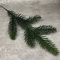 Штучна хвойна гілочка, 25*9 см, пластик, зелений, арт 019019, 1 шт, Зелений