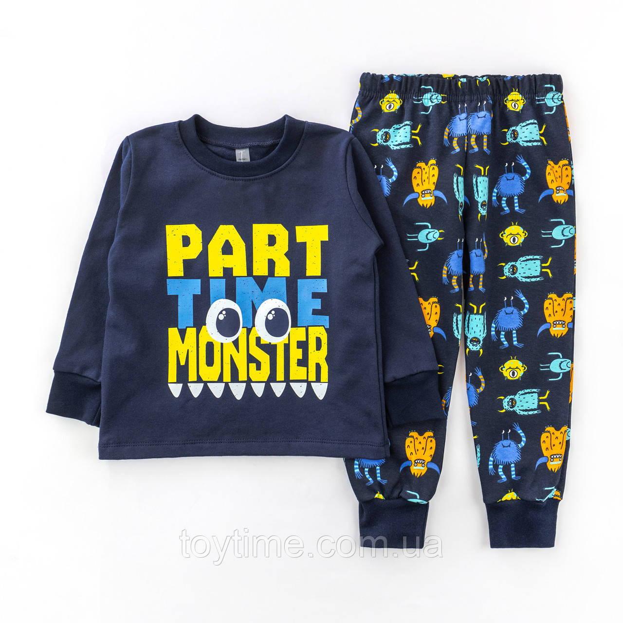 Піжама дитяча утеплена із монстриками Little Monster, фото 1