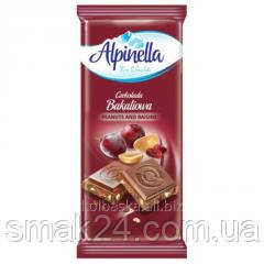 Шоколад "Alpinella Czekolada Peanuts and Raisins" (Альпінелла молочний з арахісом і родзинками), Польща