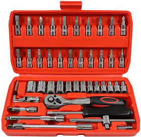 Набір інструментів 1/4" 46 одиниць Cr-V MAXION MXTL- PC46