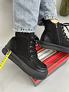 Жіночі демісезонні черевики MeegoComfort модель 2F967-2 Black чорні на шнуровці, фото 3