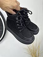 Жіночі демісезонні черевики MeegoComfort модель 2F967-2 Black чорні на шнуровці, фото 5