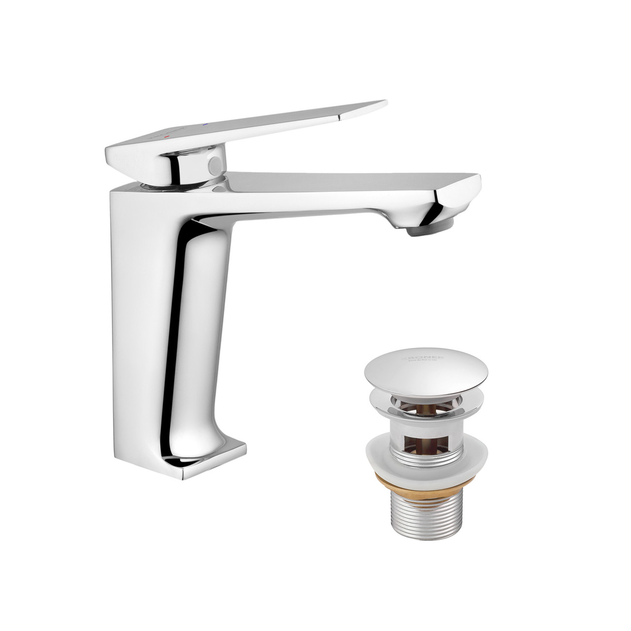 Змішувач для раковини Kroner KRP Ersel - C0111BV з донним клапаном, фото 1