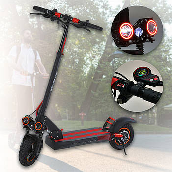 Потужний електросамокат 800 Вт на 10″ дюймових колесах та швидкістю 45 км/год MES 1034-1 Чорний