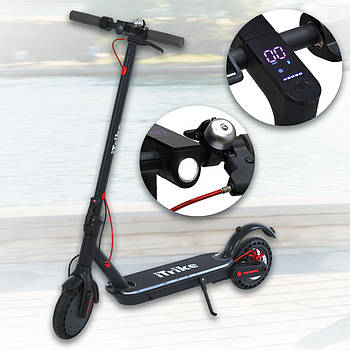 Електросамокат 350 Вт на 8,5″ колесах з підніжкою та швидкістю до 30 км/год. iTrike MES 1032-1 Чорний