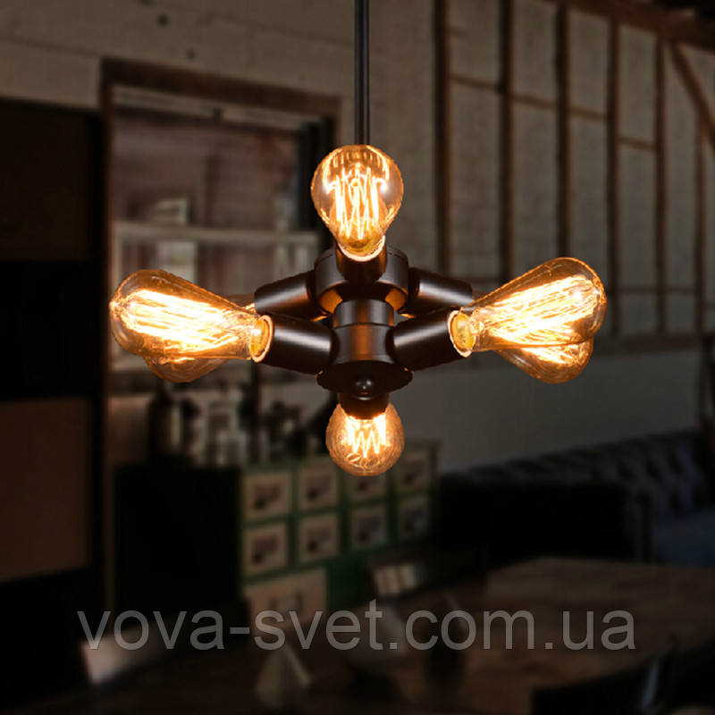 Подвесной светильник [ LOFT Five - 5 Lamp Edisons ] - фото 3 - id-p478895978