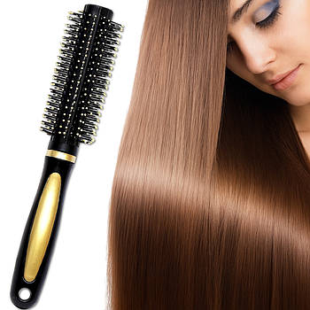 Кругла щітка для укладання волосся феном на 22 см Y871131 Гребінець із пластиковими зубчиками