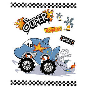 Алмазна мозаїка з частковою викладкою "Машина-дельфін" Ідейка AMV1231, 15x20см, Toyman