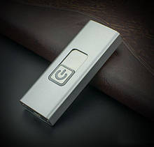 Електрична запальничка з дуговим підпал в металевому корпусі у вигляді USB флешки СРІБЛЯСТА SKU0000603