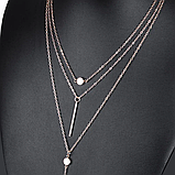 Підвіска багатошаровий пензлик паличка та кристал кольє модне кулон багатошарове кольє Пензлик, фото 5