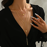 Підвіска багатошаровий пензлик паличка та кристал кольє модне кулон багатошарове кольє Пензлик, фото 2