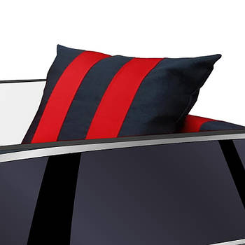 Подушка в смуги 35х35 до тону матраца (рогожка)