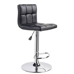 Стильний барний стілець DAN Black високий стілець з м'яким сидінням та спинкою