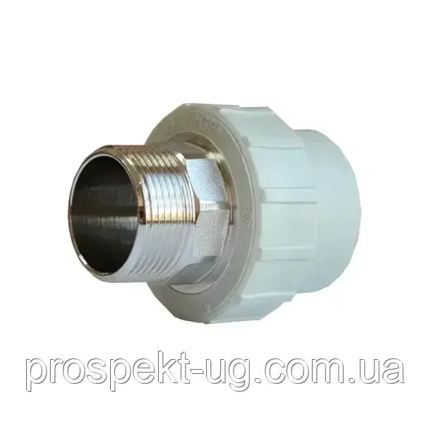 Перехід ППР Ду32х1" різьба зовнішня МРЗ під ключ Georg Fischer паяння, фото 1