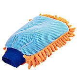 Губка-рукавиця для миття авто мікрофібра VSC-1402 25*18 cm, фото 3