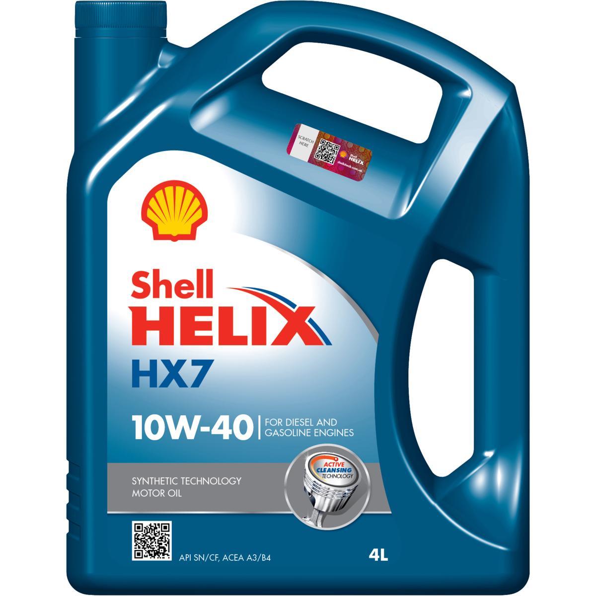 Олива моторна SHELL Helix HX7 10W-40, 4л, фото 1