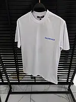Balenciaga White Blue Logo XL