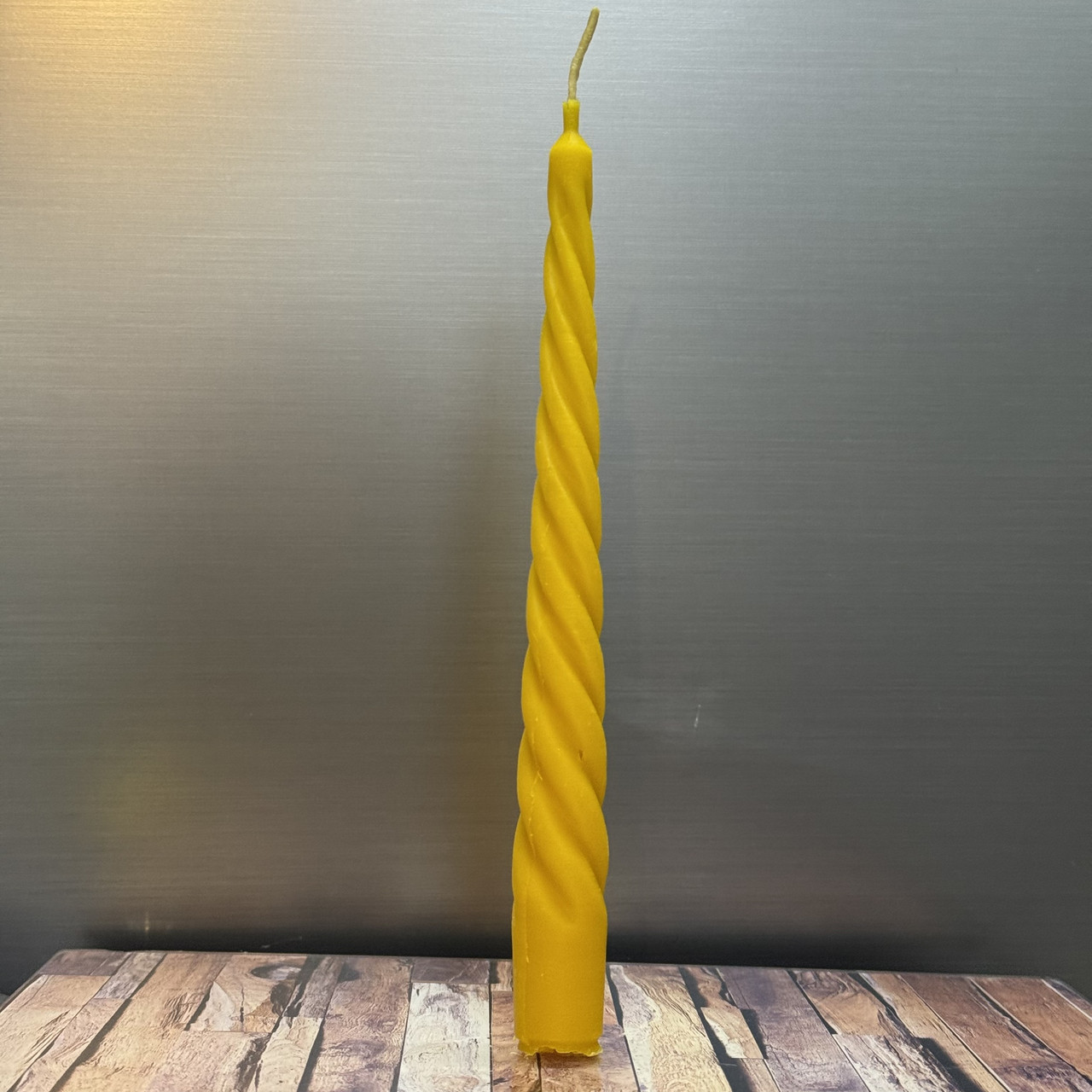 Свічка вита воскова натуральна закручена 18 см, фото 1