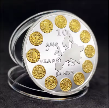 Сувенірна Позолочена монета ЕС - фото 1 - id-p2744612870