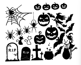 Набір наліпок з оракалу Halloween vibe 30 х 30 см, 021