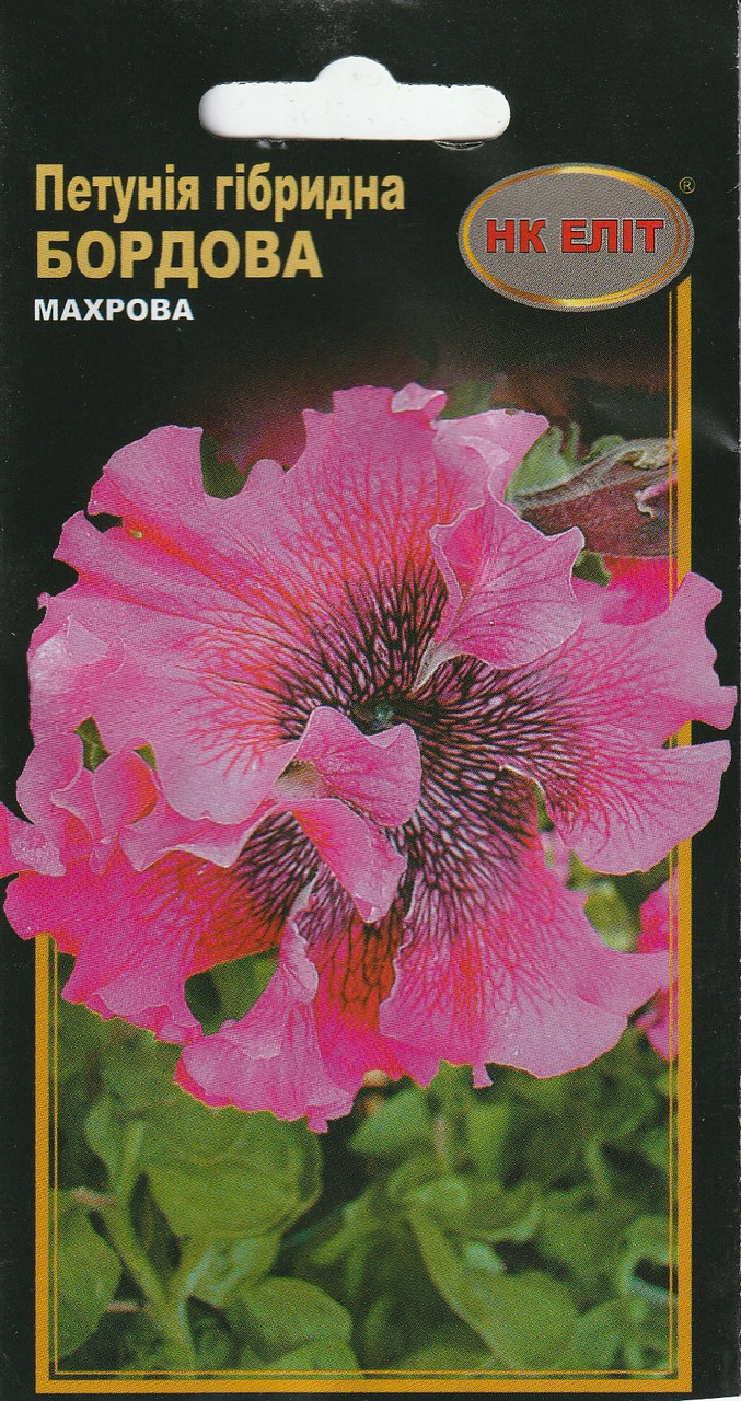 Насіння квітів Петунія Бордова махрова 10 шт. НК Еліт, фото 1