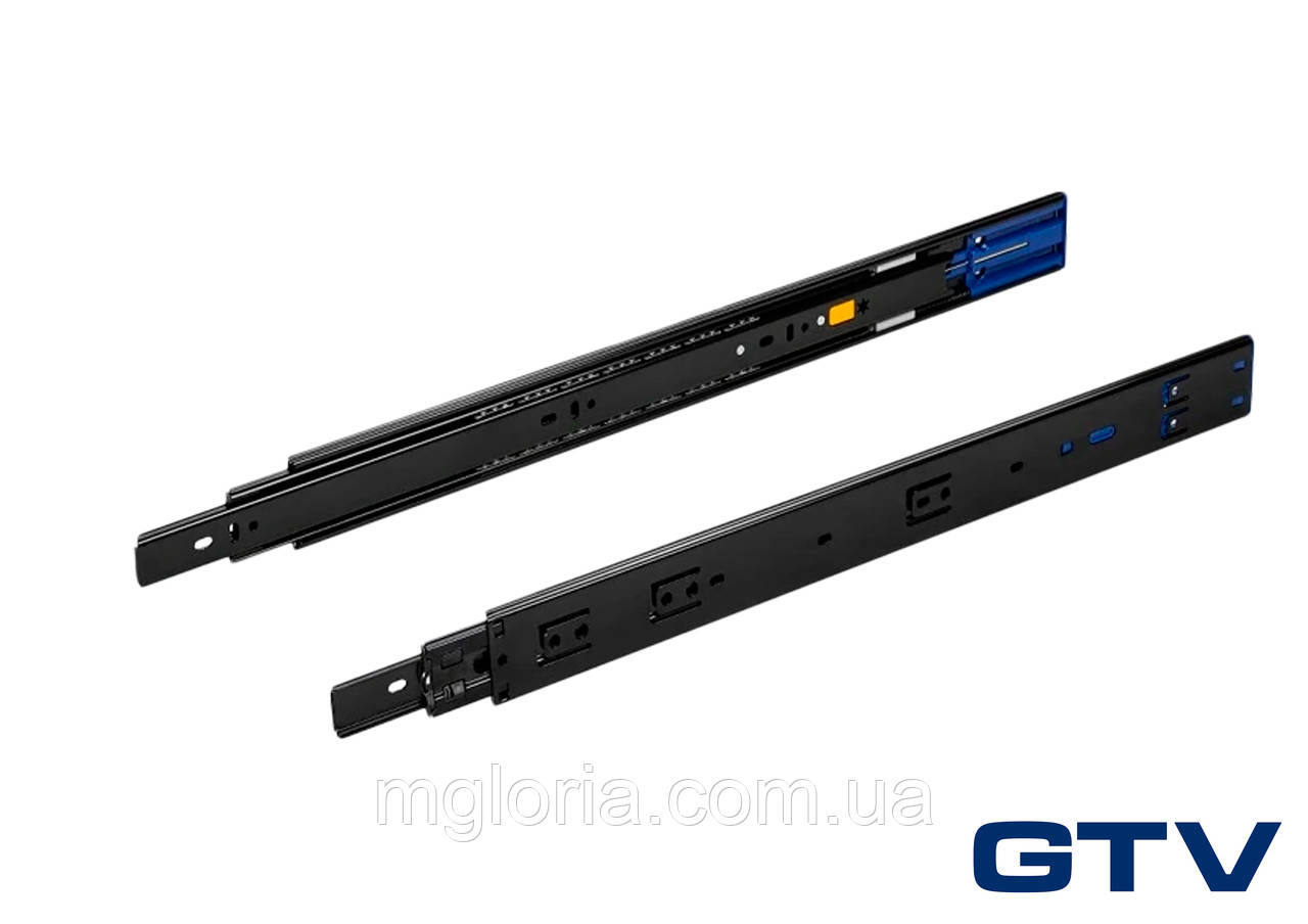 Напрямні телескопічні з дотягувачем GTV Versalite чорні PK-L-H45-B-20